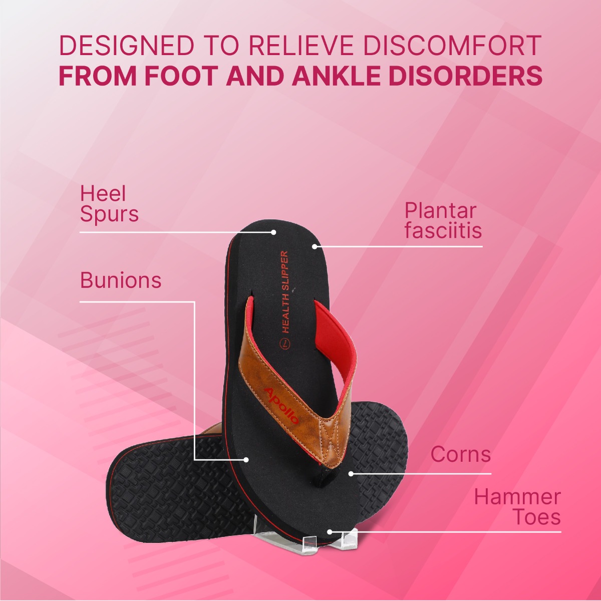 Apollo Pharmacy Diabetes & Heel Pain Health Slipper For Women, Size-7, 1 Pair, Pack of 1 Apollo Pharmacy Diabetes & Heel Pain Health Slipper For Women, Size-7, 1 Pair, Pack of 1