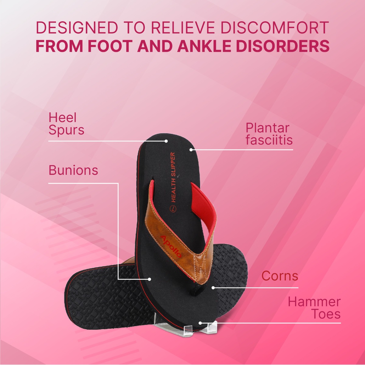 Apollo Pharmacy Diabetes & Heel Pain Health Slipper For Men, Size-11, 1 Pair, Pack of 1 Apollo Pharmacy Diabetes & Heel Pain Health Slipper For Men, Size-11, 1 Pair, Pack of 1