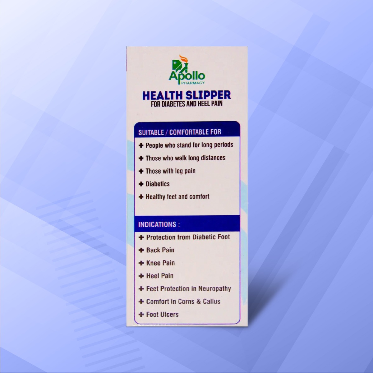 Apollo Pharmacy Diabetes & Heel Pain Health Slipper For Men, Size-8, 1 Pair, Pack of 1 Apollo Pharmacy Diabetes & Heel Pain Health Slipper For Men, Size-8, 1 Pair, Pack of 1
