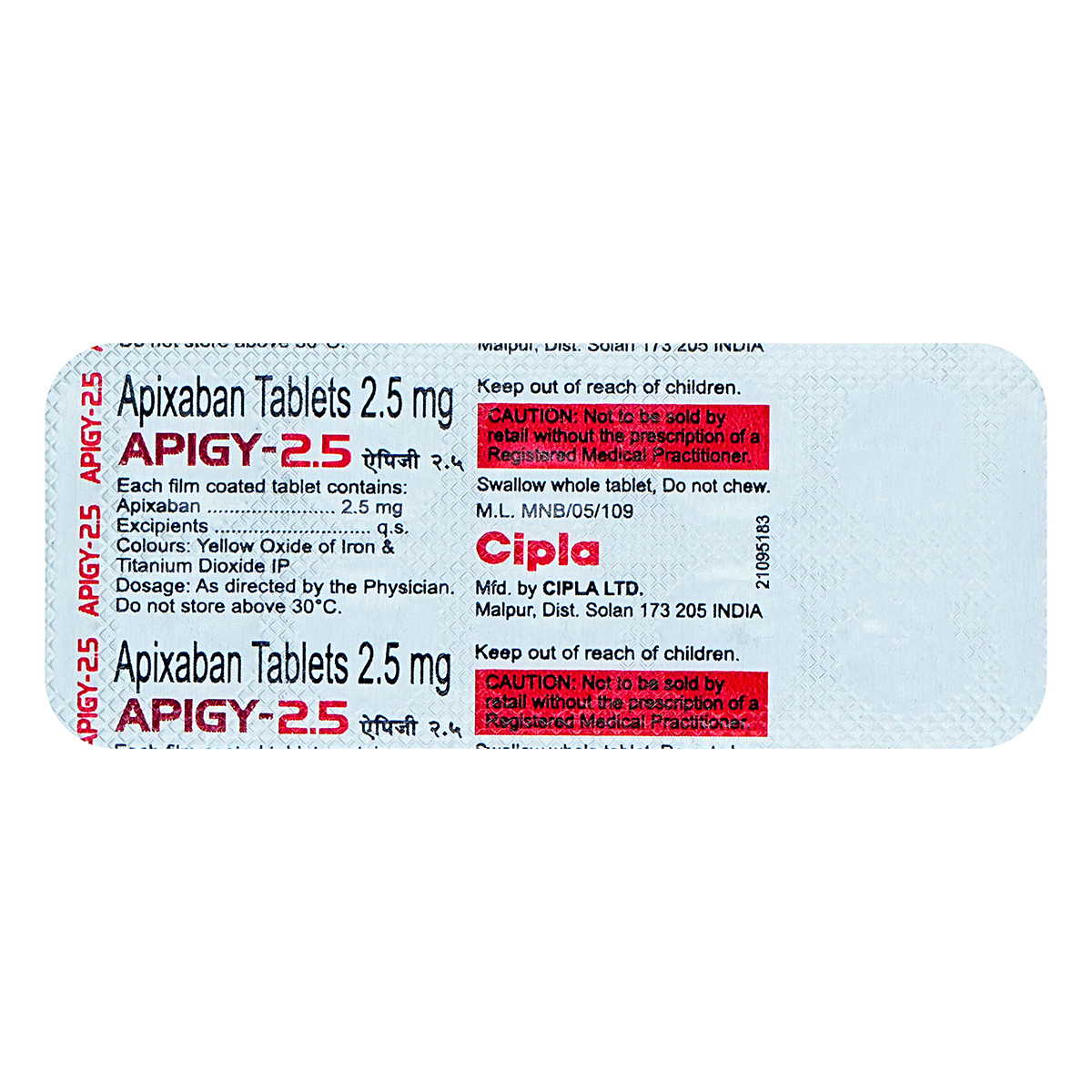 Apigy 2.5 Tablet 10's, Pack of 10 TabletS Apigy 2.5 Tablet 10's, Pack of 10 TabletS