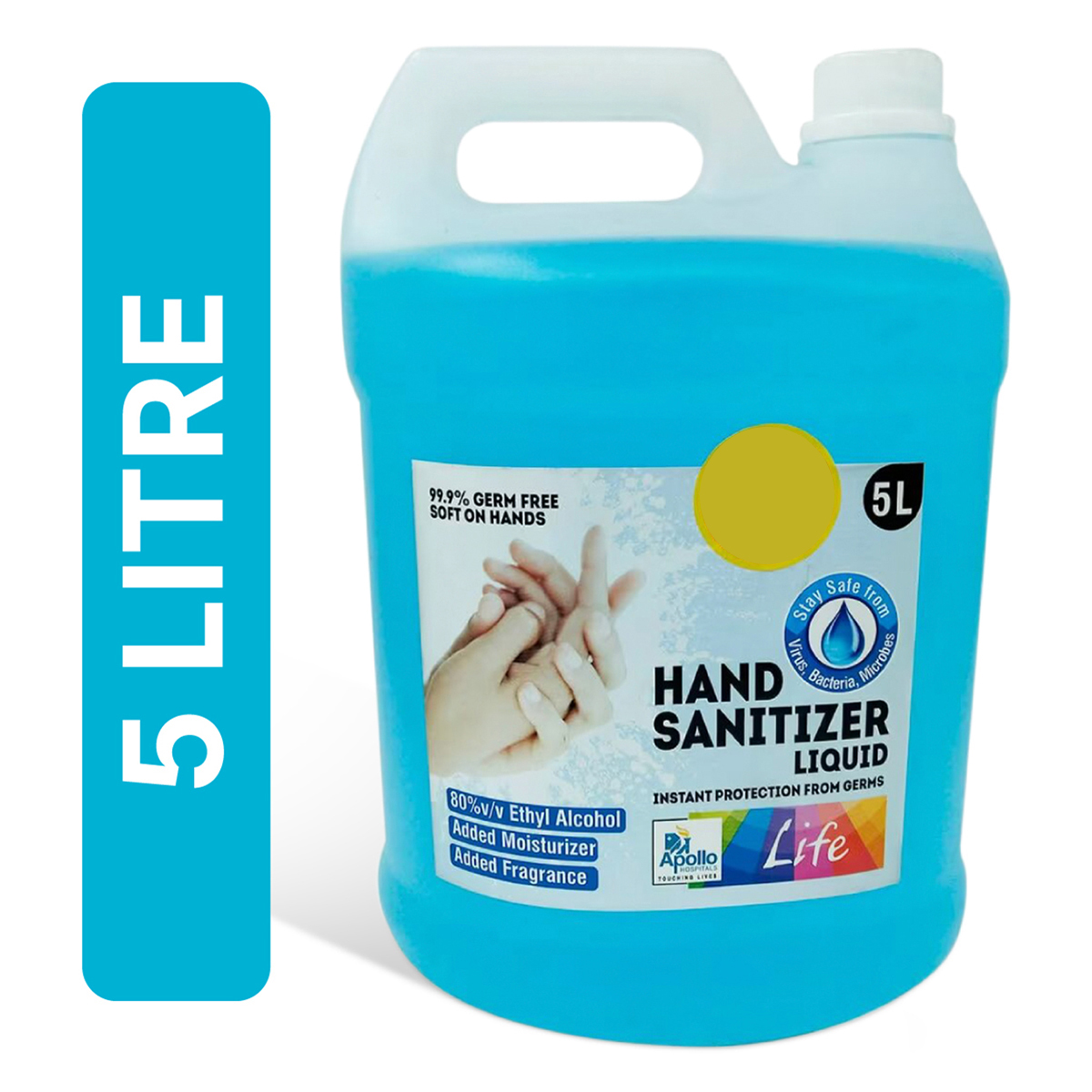 Apollo Life Hand Sanitizer, 5 Litre, Pack of 1 Apollo Life Hand Sanitizer, 5 Litre, Pack of 1