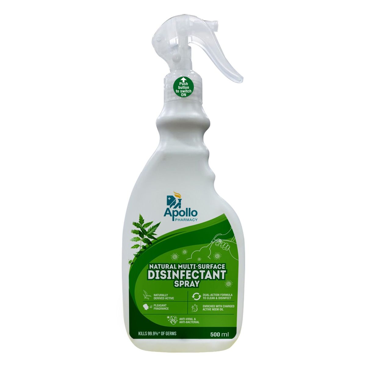 Apollo Pharmacy Natural MultiSurface Disinfectant Spray, 500 ml Price