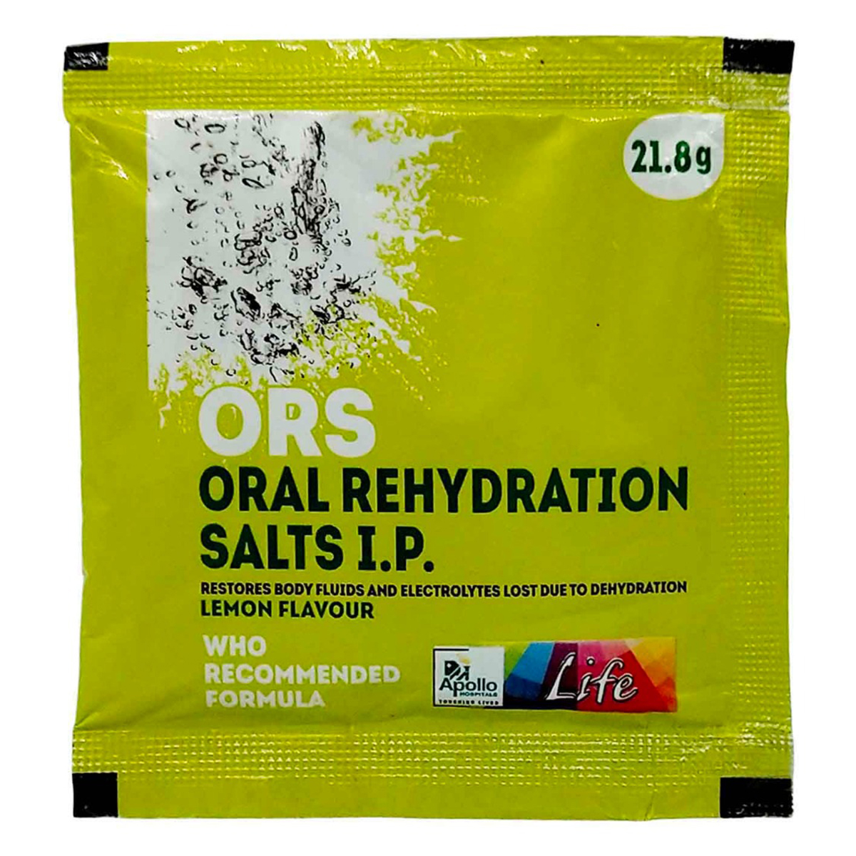 Apollo Life ORS Lemon Flavour Powder, 21.8 gm, Pack of 1