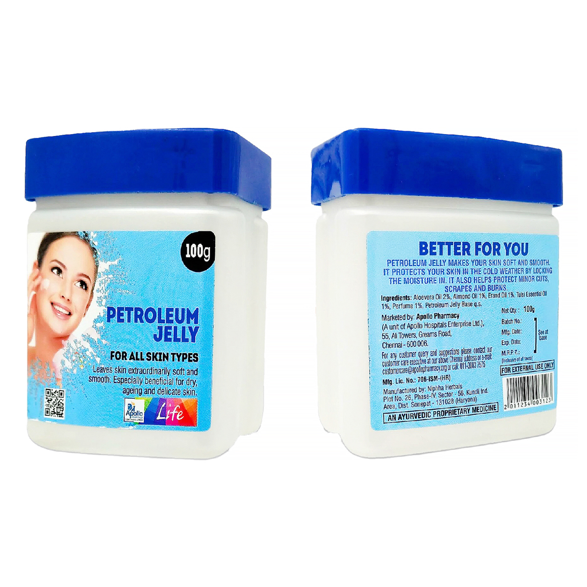 Apollo Life Petroleum Jelly, 100 gm, Pack of 1 Apollo Life Petroleum Jelly, 100 gm, Pack of 1