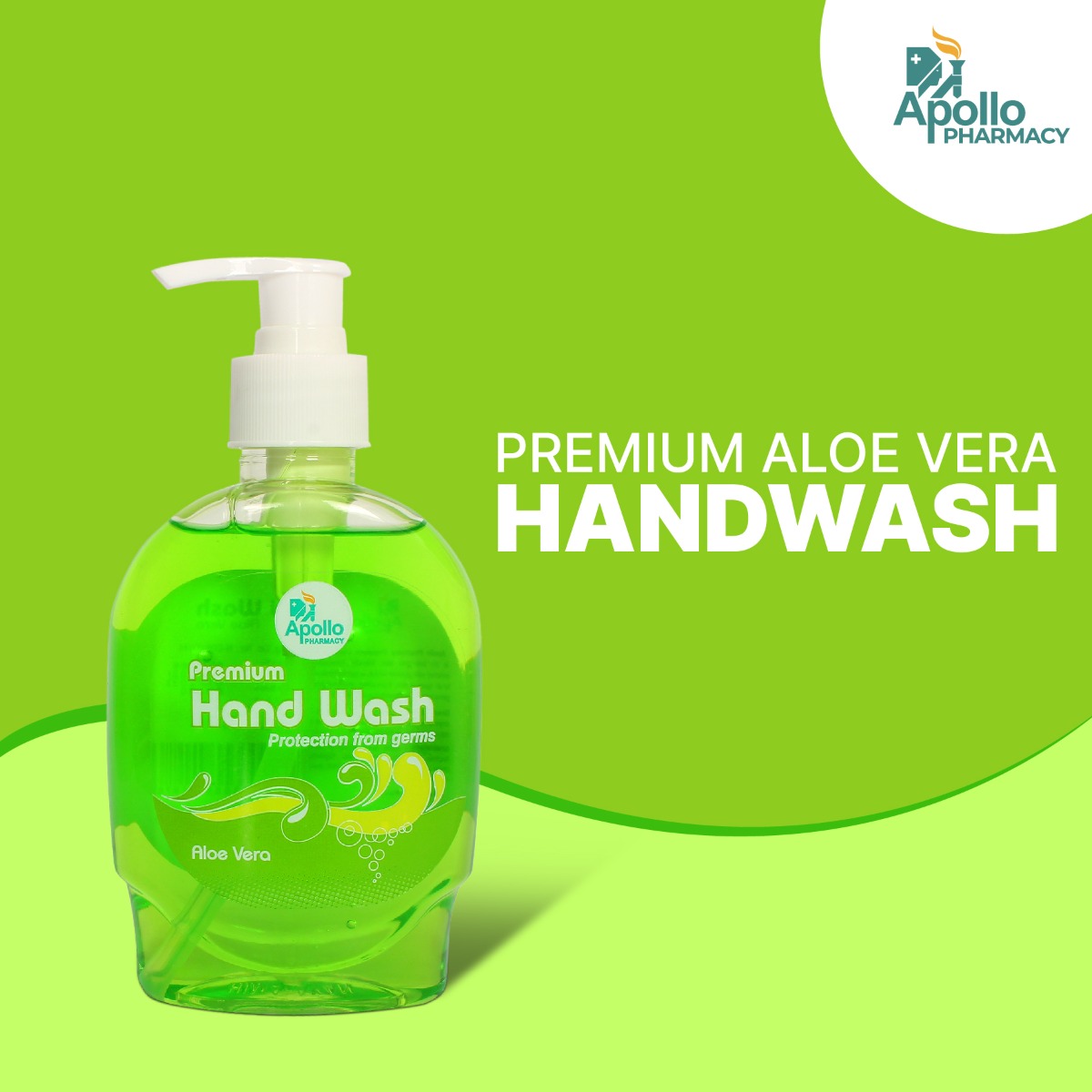 Apollo Pharmacy Premium Aloe Vera Handwash, 500 ml (2x250 ml), Pack of 2 Apollo Pharmacy Premium Aloe Vera Handwash, 500 ml (2x250 ml), Pack of 2