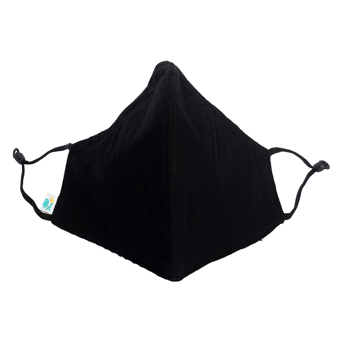 Apollo Life Reusable 4ply Black Face Mask, 2 Count, Pack of 2