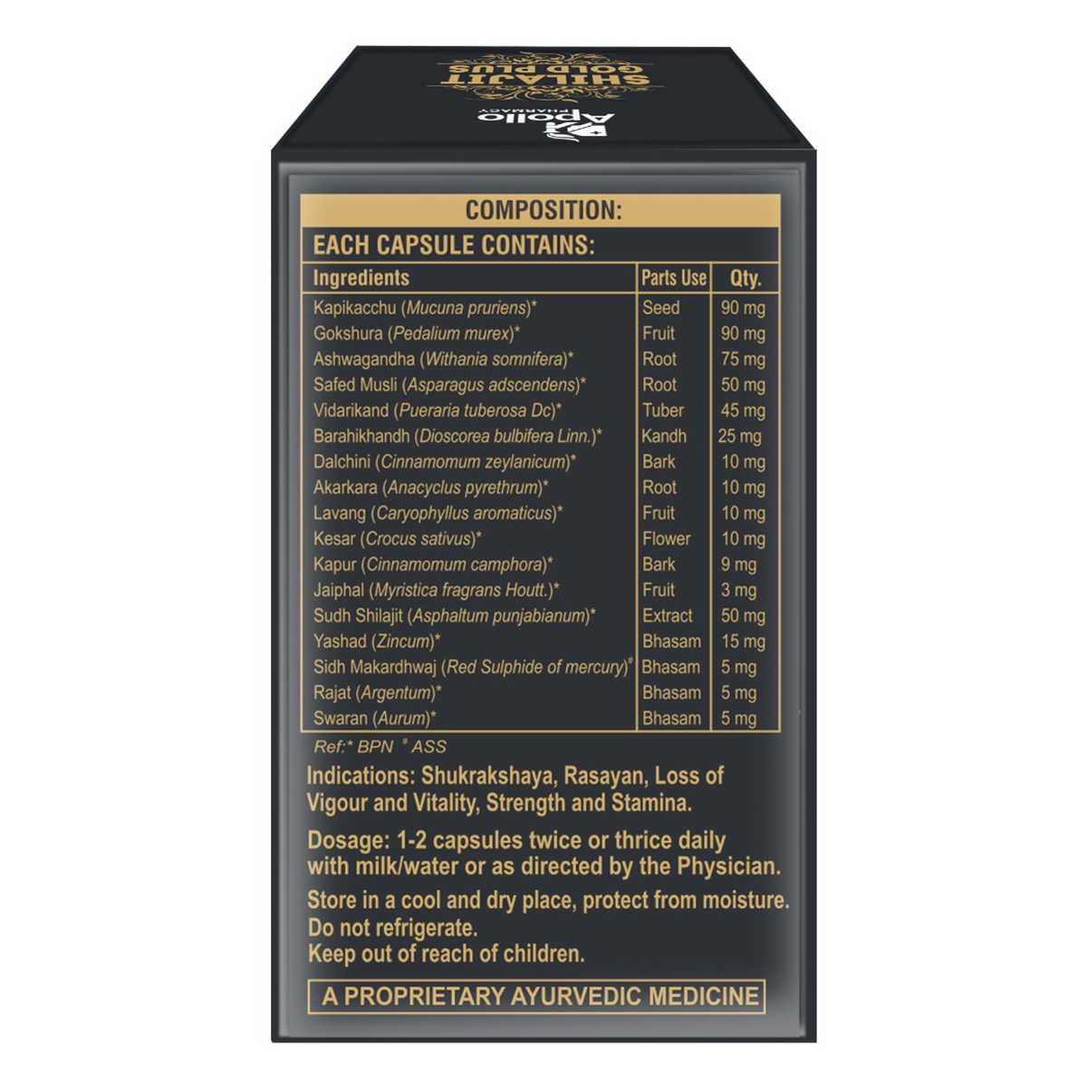 Apollo Pharmacy Shilajit Gold Plus, 20 Capsules, Pack of 1 Apollo Pharmacy Shilajit Gold Plus, 20 Capsules, Pack of 1