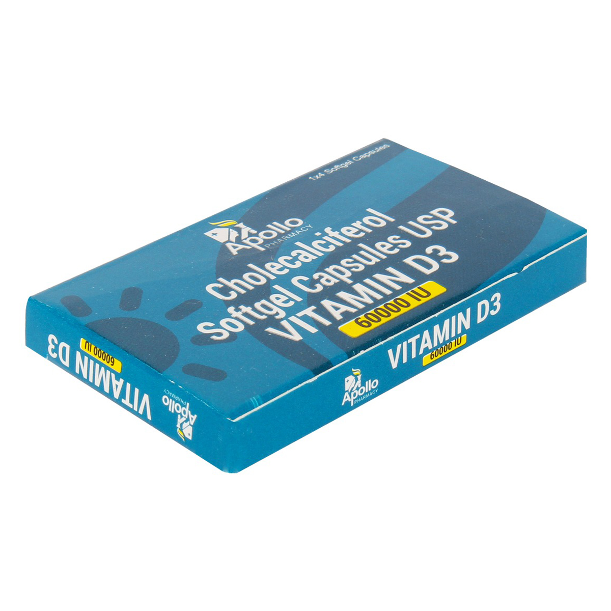 Apollo Pharmacy Vitamin D3 60000 IU, 4 Capsules, Pack of 6 Apollo Pharmacy Vitamin D3 60000 IU, 4 Capsules, Pack of 6