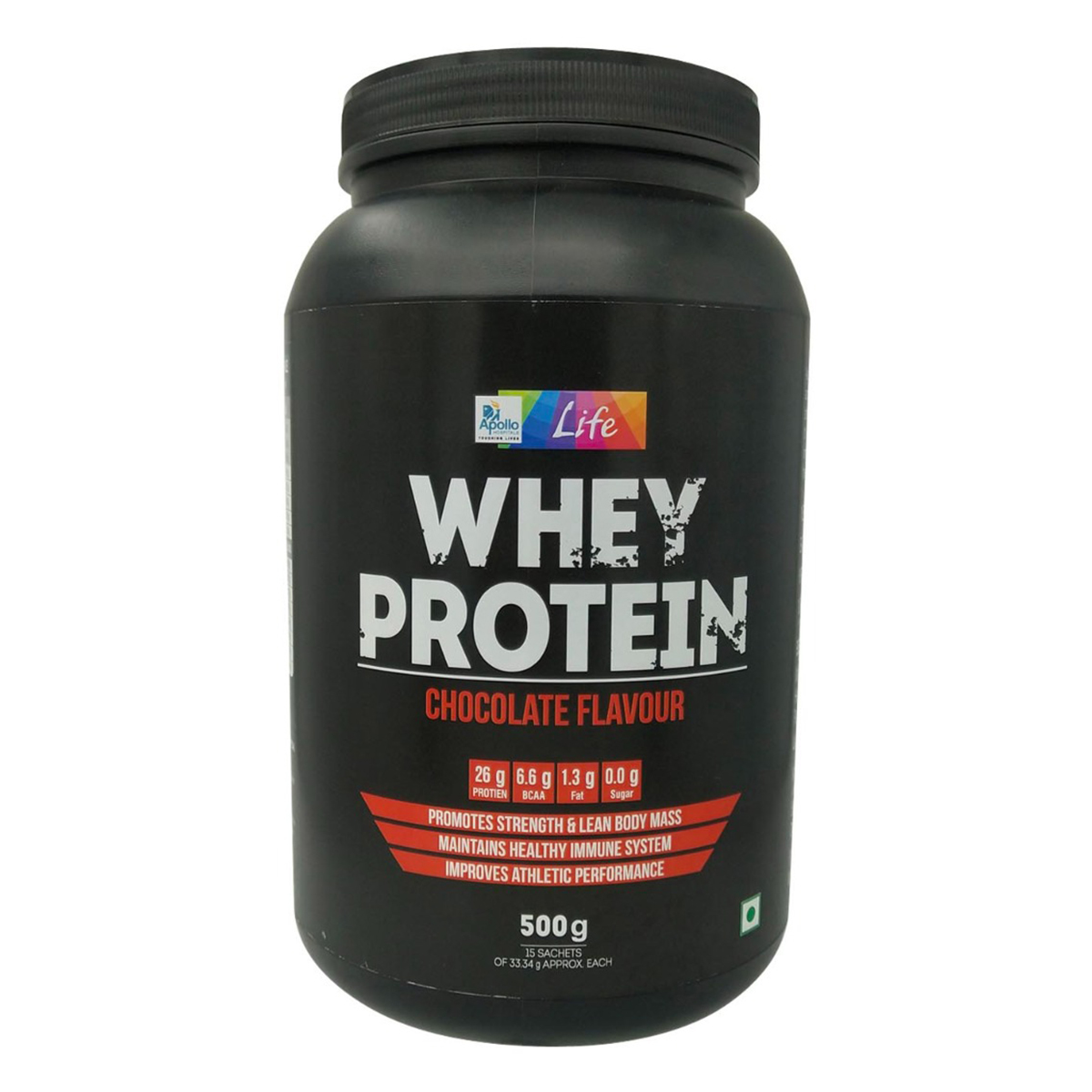 Apollo Life Whey Protein Chocolate Flavour Powder, 500 gm, Pack of 1 Apollo Life Whey Protein Chocolate Flavour Powder, 500 gm, Pack of 1