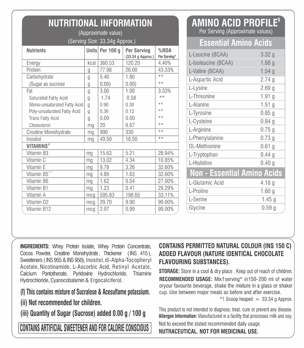 Apollo Life Whey Protein Chocolate Flavour Powder, 500 gm, Pack of 1 Apollo Life Whey Protein Chocolate Flavour Powder, 500 gm, Pack of 1