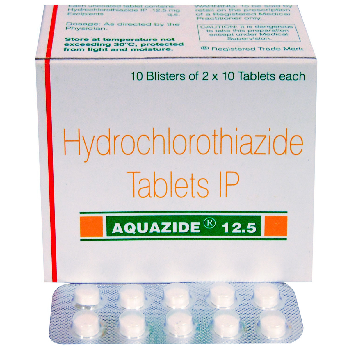Aquazide 12.5 Tablet 10's, Pack of 10 TABLETS Aquazide 12.5 Tablet 10's, Pack of 10 TABLETS
