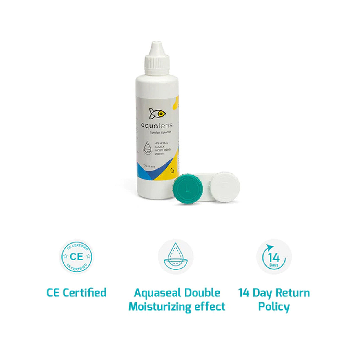 Aqualens Comfort Solution 120 ml | Aquaseal Double Moisturising Effect | For Sensitive & Dry Eyes, Pack of 1 Aqualens Comfort Solution 120 ml | Aquaseal Double Moisturising Effect | For Sensitive & Dry Eyes, Pack of 1