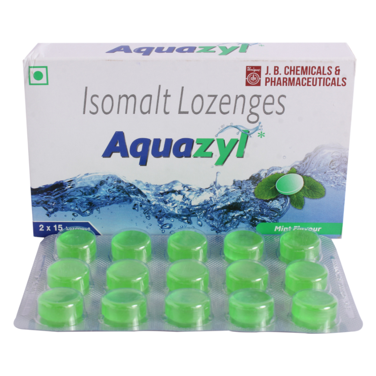Aquazyl Mint Flavour Lozenges, 15 Count, Pack of 15 Aquazyl Mint Flavour Lozenges, 15 Count, Pack of 15