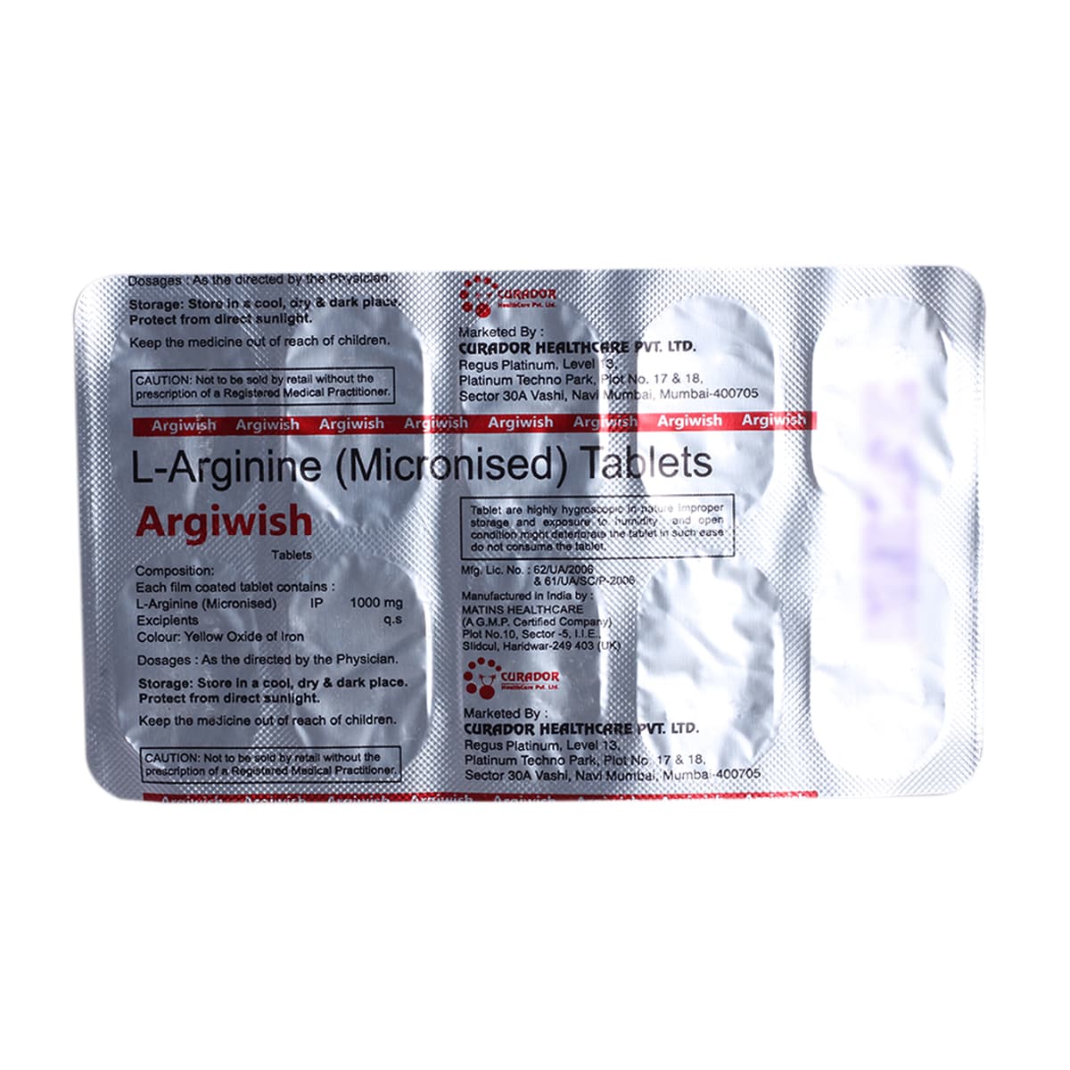 Argiwish 1000 Tablet 10's, Pack of 10 TABLETS Argiwish 1000 Tablet 10's, Pack of 10 TABLETS