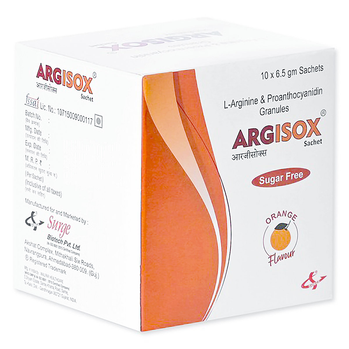 Buy Argisox Sugar Free Orange Sachet 6.5 gm Online