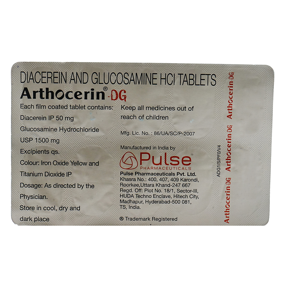 Buy Arthocerin DG Tablet 10's Online