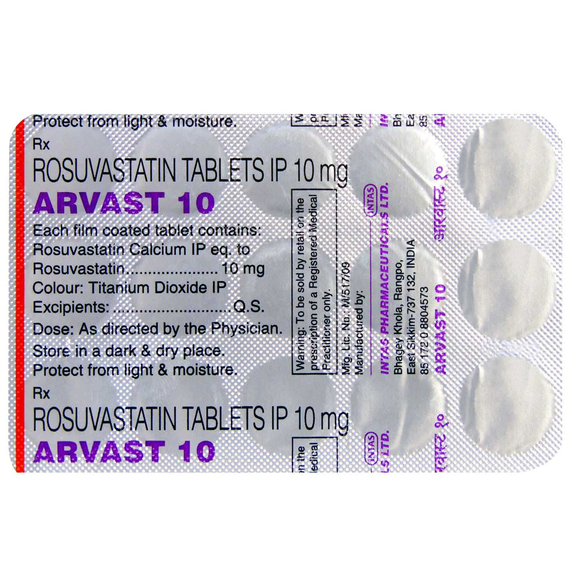 Arvast 10 Tablet 15's, Pack of 15 TABLETS Arvast 10 Tablet 15's, Pack of 15 TABLETS
