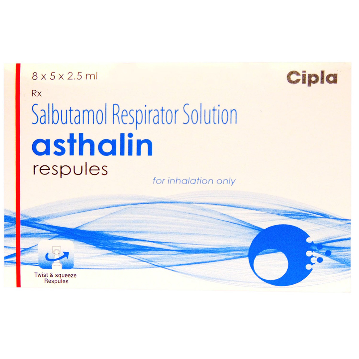 Asthalin Respules 5 x 2.5 ml, Pack of 5 RespulesS Asthalin Respules 5 x 2.5 ml, Pack of 5 RespulesS