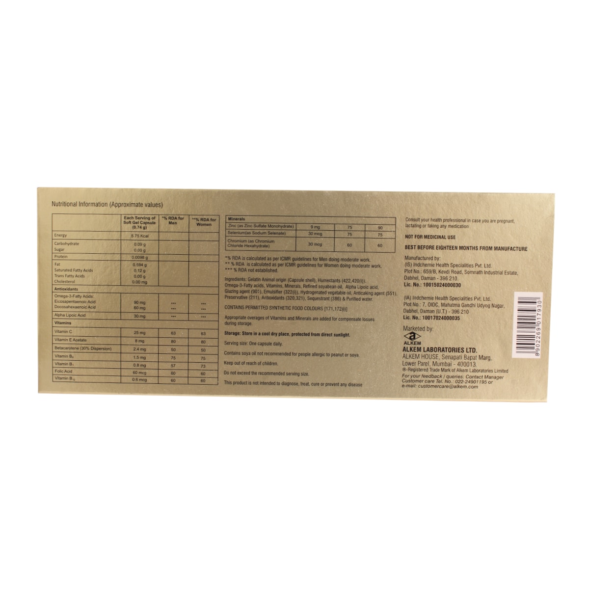 A To Z Gold Capsule 15's, Pack of 15 A To Z Gold Capsule 15's, Pack of 15