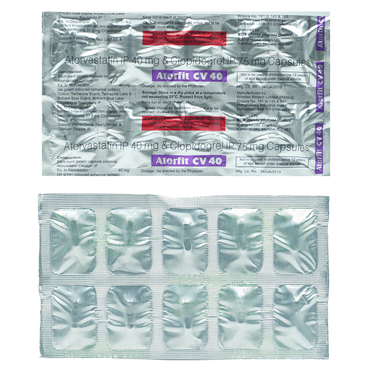 Atorfit CV 40 Capsule 10's, Pack of 10 CAPSULES Atorfit CV 40 Capsule 10's, Pack of 10 CAPSULES