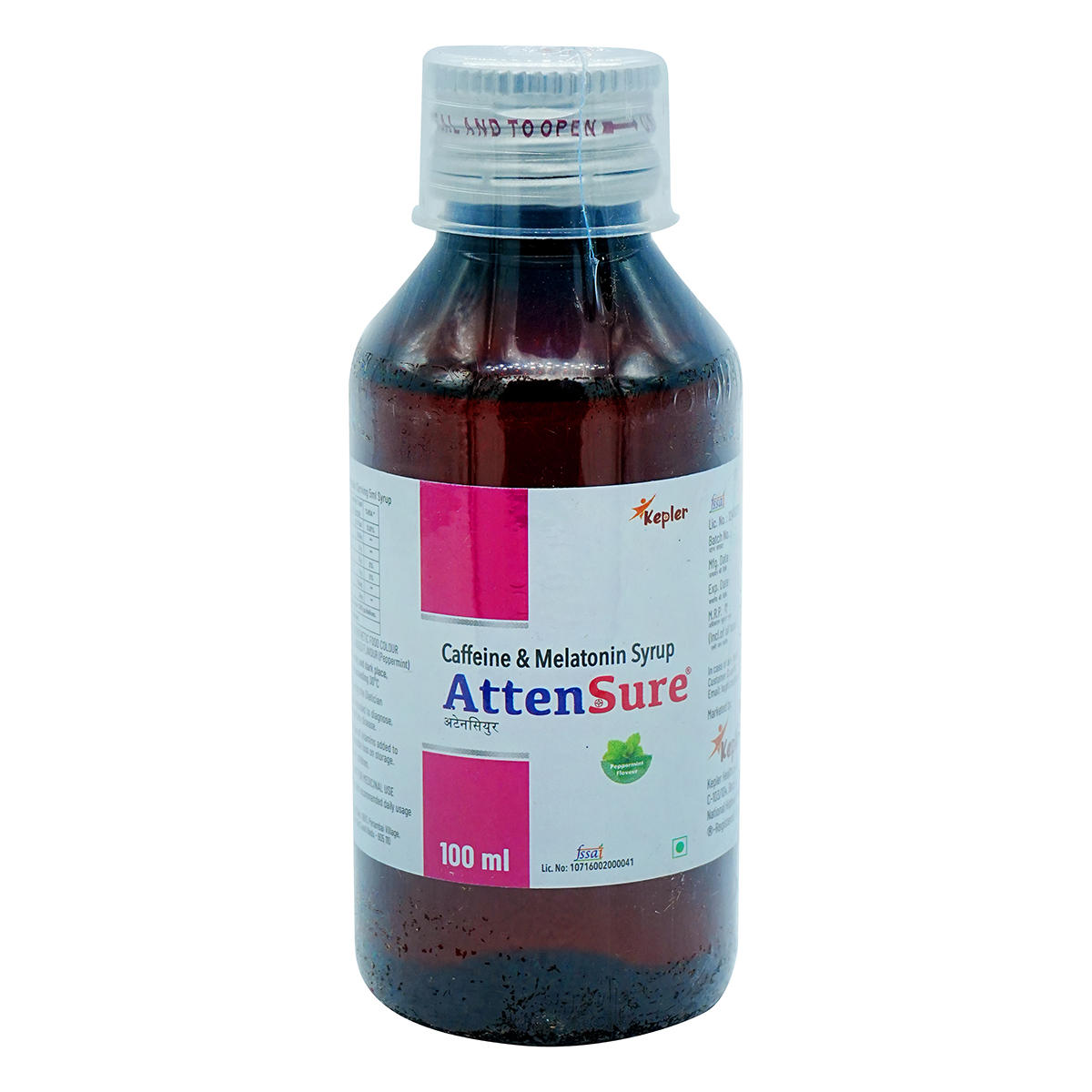 Attensure Peppermint Flavour Syrup 100 ml, Pack of 1 Syrup Attensure Peppermint Flavour Syrup 100 ml, Pack of 1 Syrup