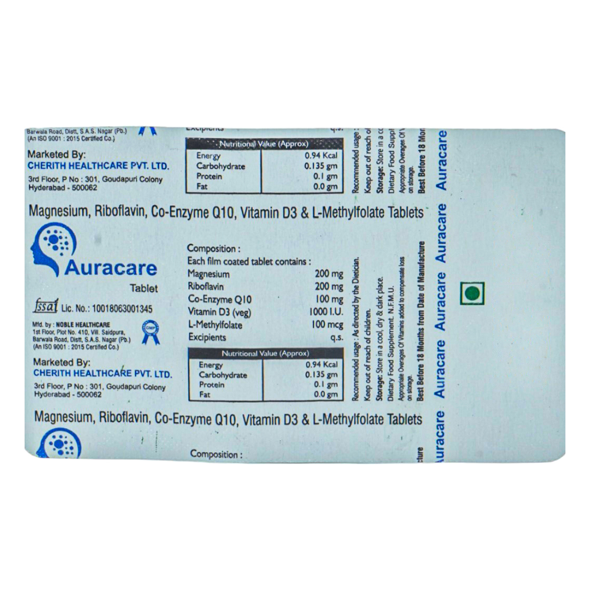 Buy Auracare Tablet 10's Online