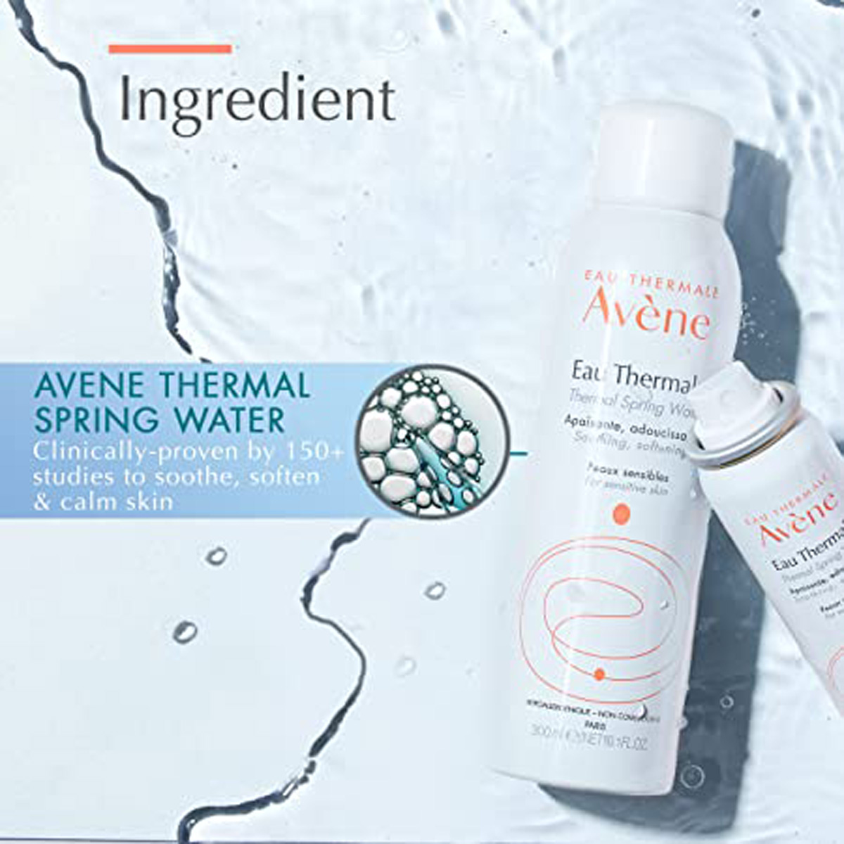 Avene Thermal Spring Water 300 ml | Soothing & Softening | For Sensitive Skin, Pack of 1 Avene Thermal Spring Water 300 ml | Soothing & Softening | For Sensitive Skin, Pack of 1