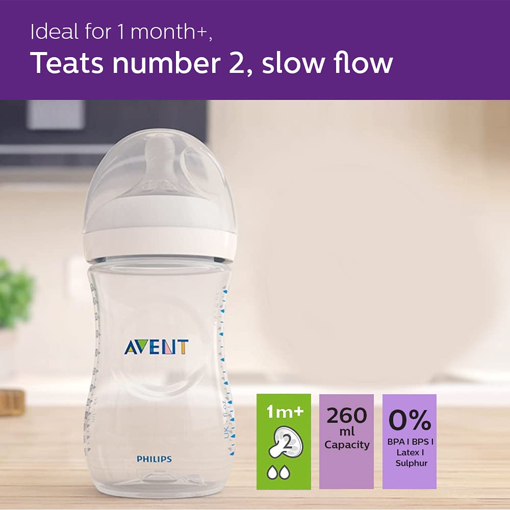 Philips Avent Natural Feeding Bottle, 260 ml, Pack of 1 Philips Avent Natural Feeding Bottle, 260 ml, Pack of 1