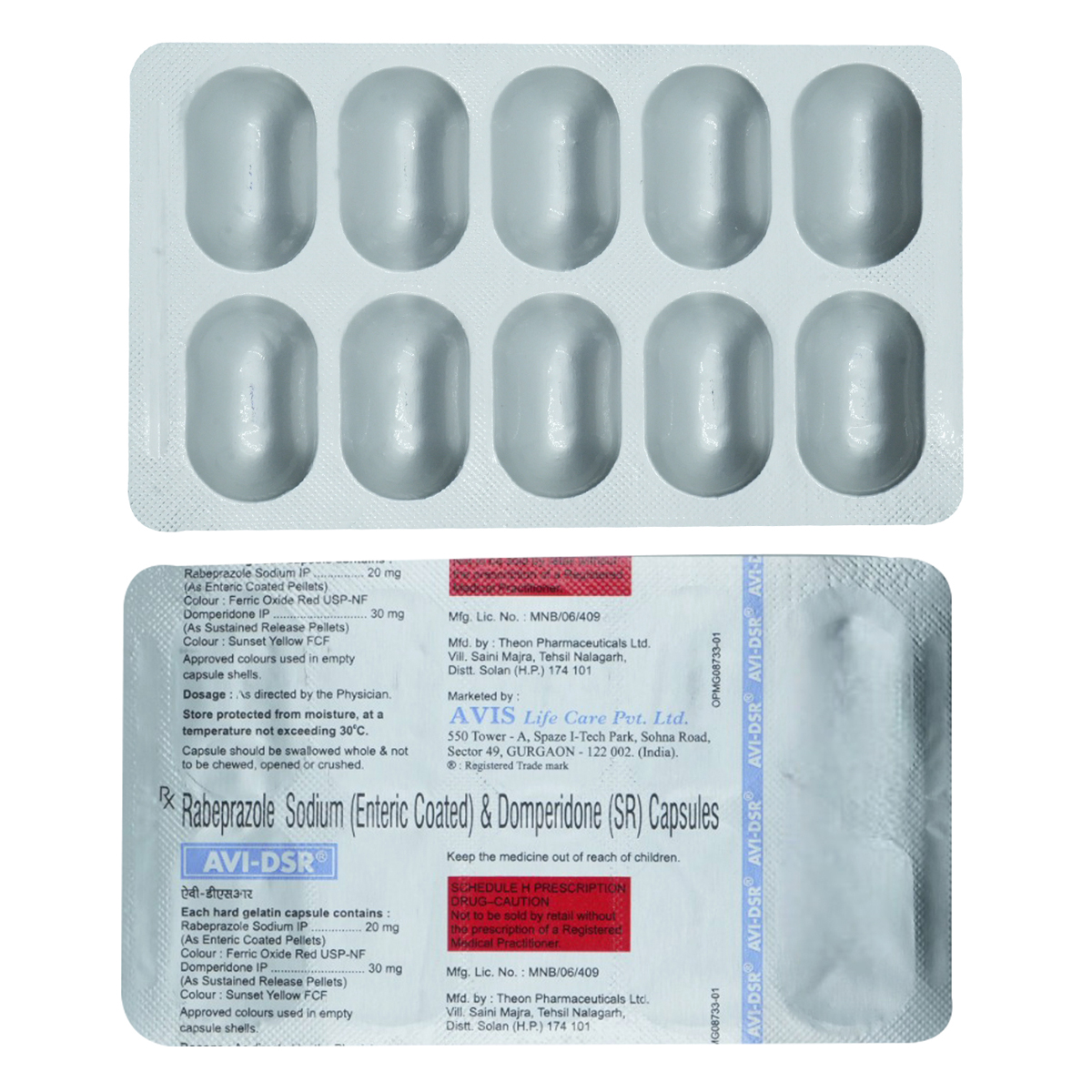 Avi DSR Capsule 10's, Pack of 10 Avi DSR Capsule 10's, Pack of 10