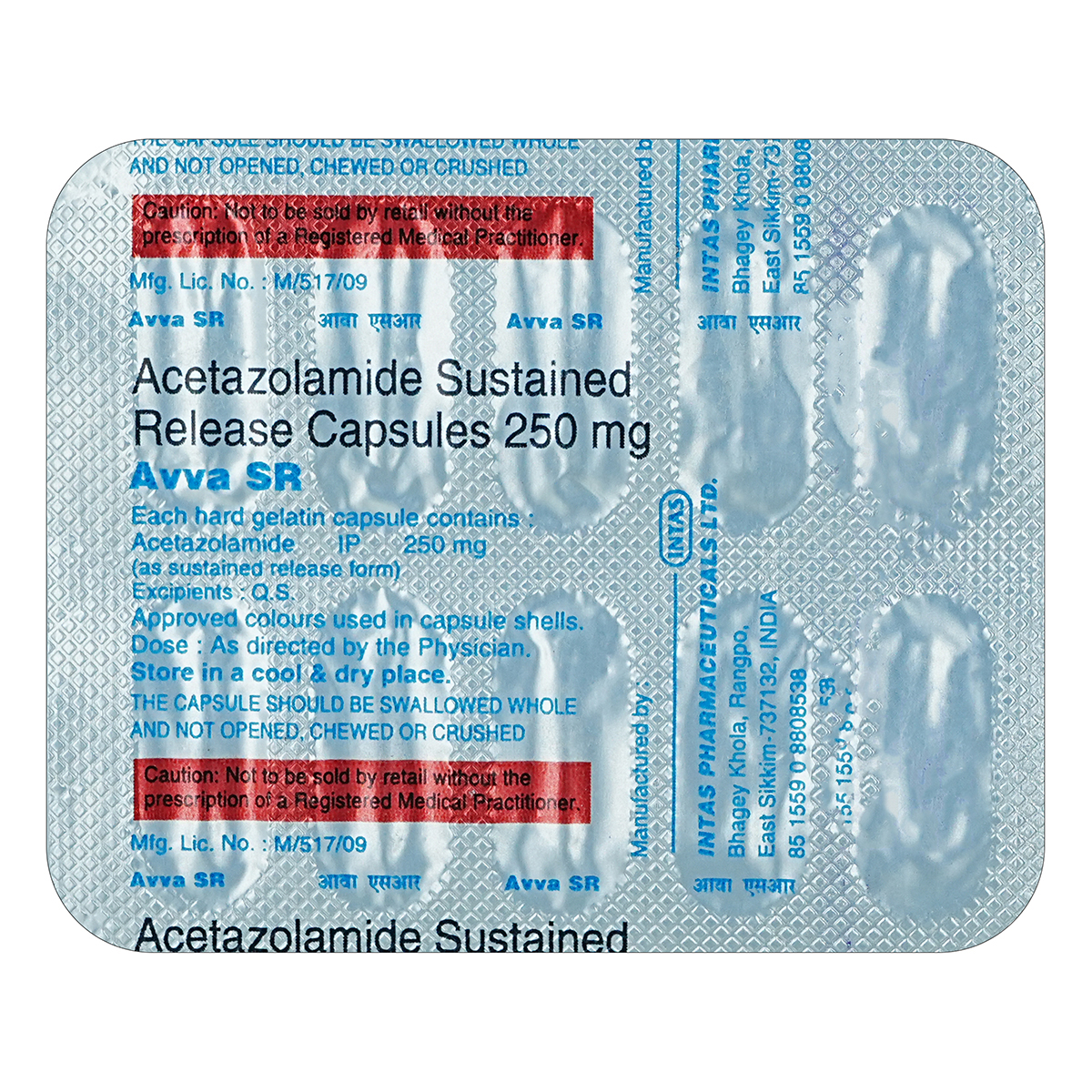 Buy Avva SR 250 mg Capsule 10's Online