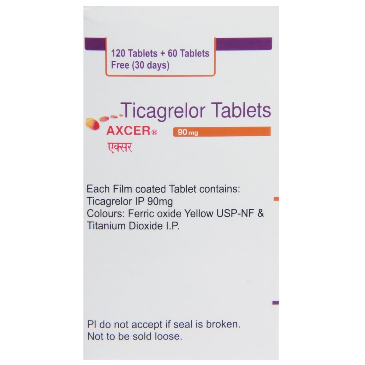 Buy Axcer 90mg Tablet 180's Online