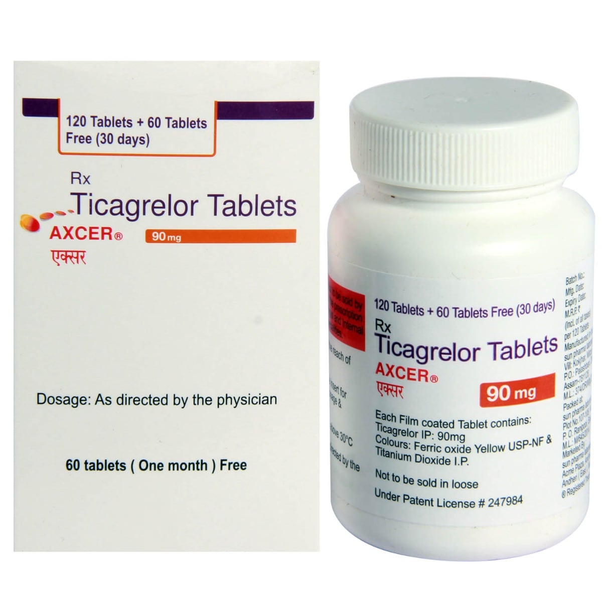 Axcer 90 mg Tablet 180's, Pack of 1 TABLET Axcer 90 mg Tablet 180's, Pack of 1 TABLET
