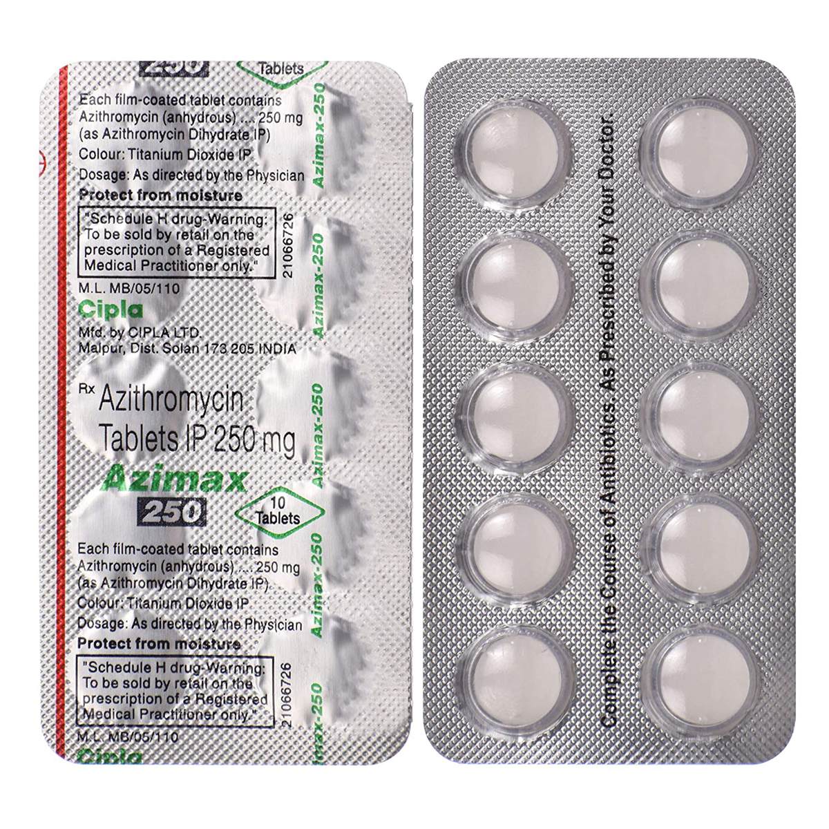 Azimax 250 Tablet 10's, Pack of 10 TabletS Azimax 250 Tablet 10's, Pack of 10 TabletS