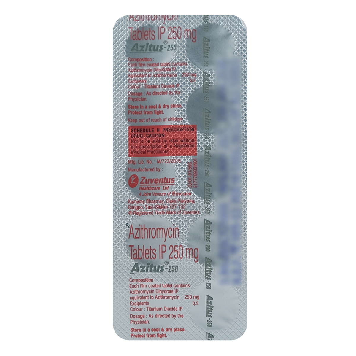 Azitus 250 mg Tablet 10's, Pack of 10 TABLETS Azitus 250 mg Tablet 10's, Pack of 10 TABLETS