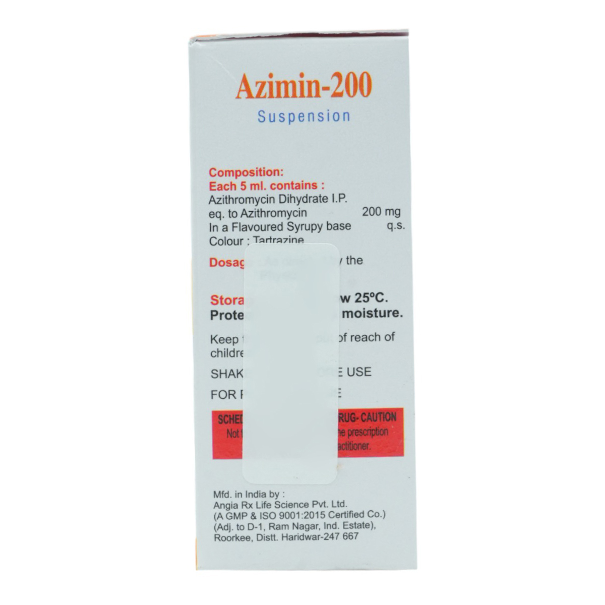 Azimin-200 Suspension 30 ml, Pack of 1 SUSPENSION Azimin-200 Suspension 30 ml, Pack of 1 SUSPENSION