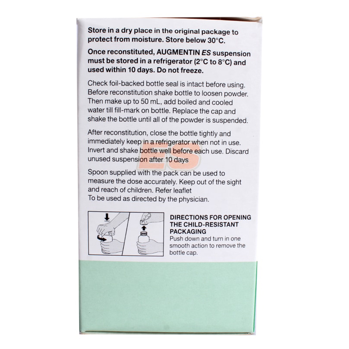 Augmentin ES Oral Suspension 50 ml, Pack of 1 SUSPENSION Augmentin ES Oral Suspension 50 ml, Pack of 1 SUSPENSION