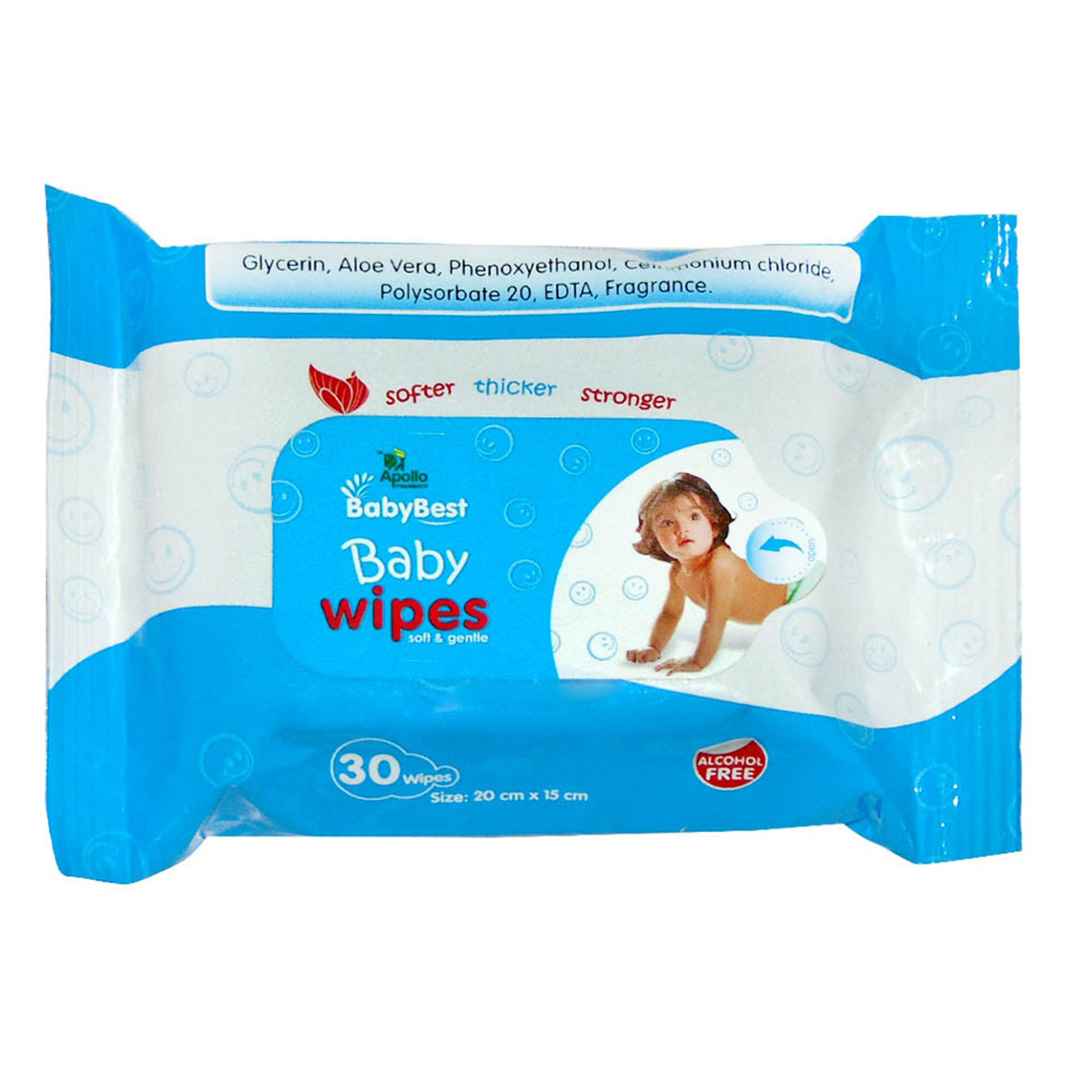 Apollo Pharmacy Baby Best Soft & Gentle Baby Wipes, 30 Count Price ...