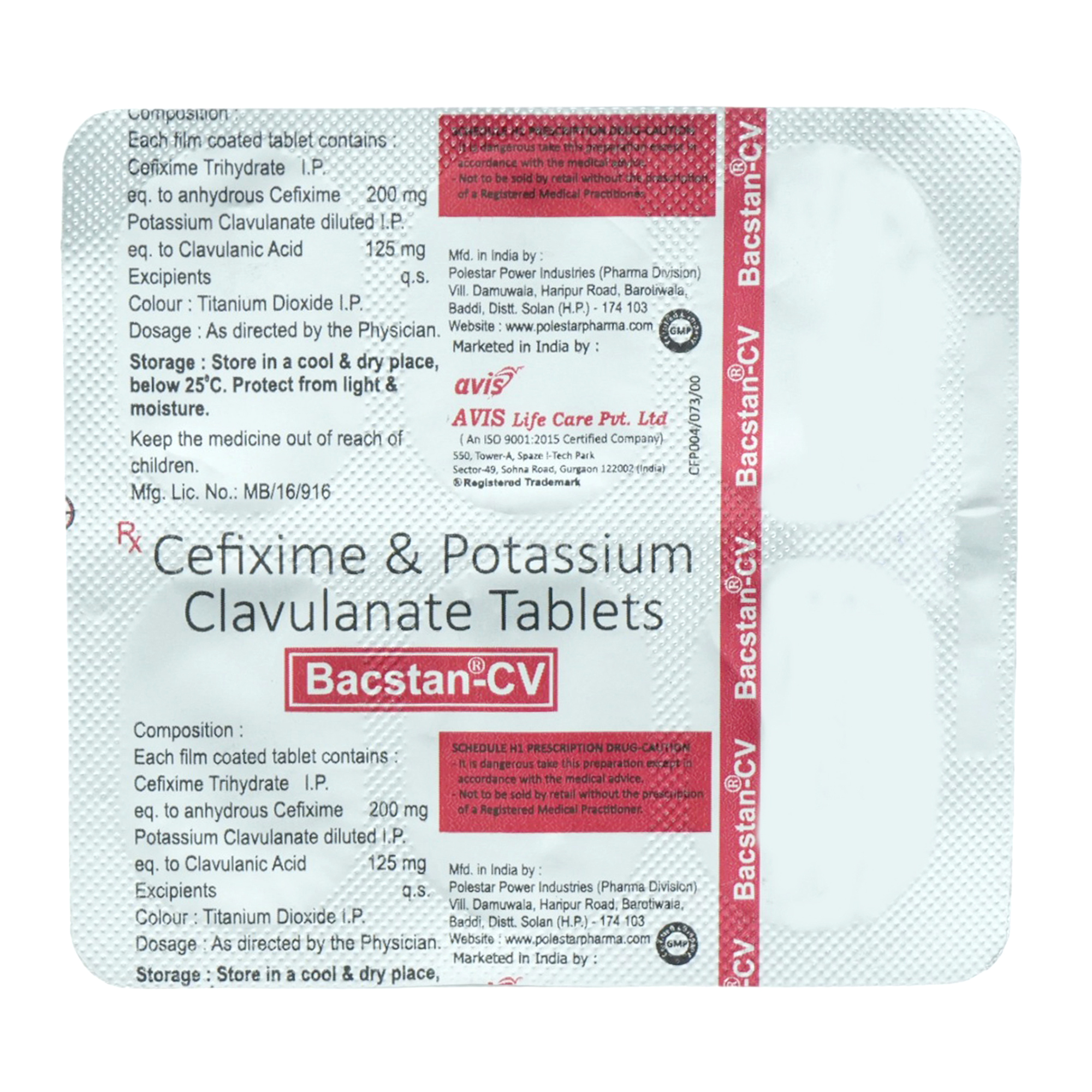 BACSTAN CV TABLET, Pack of 6 TABLETS BACSTAN CV TABLET, Pack of 6 TABLETS