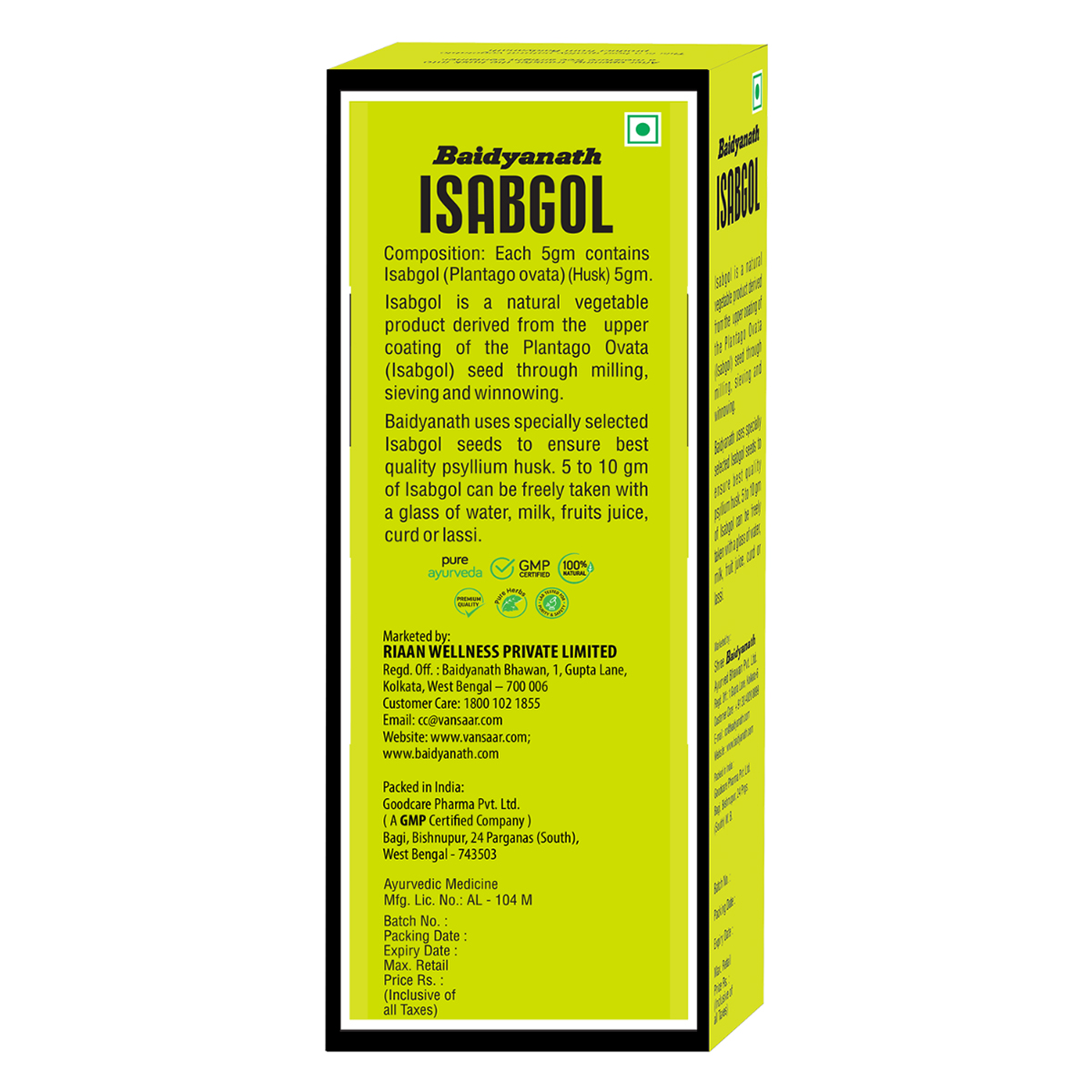 Baidyanath Vansaar Isabgol Powder, 200 gm, Pack of 1 Baidyanath Vansaar Isabgol Powder, 200 gm, Pack of 1