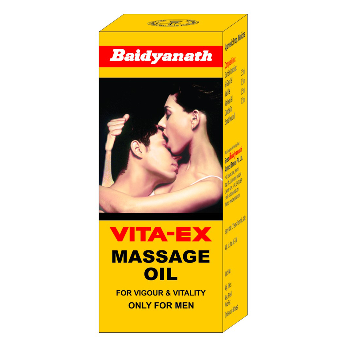 Baidyanath Vita-Ex Massage Oil 15 ml | For Vigour & Vitality | For Men Only, Pack of 1 Baidyanath Vita-Ex Massage Oil 15 ml | For Vigour & Vitality | For Men Only, Pack of 1