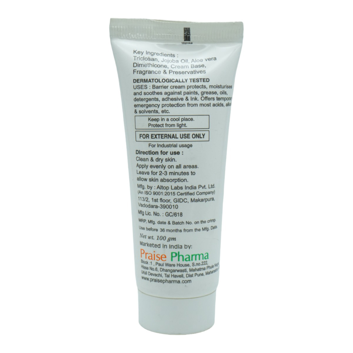 Barrier Cream 100 gm, Pack of 1 Barrier Cream 100 gm, Pack of 1