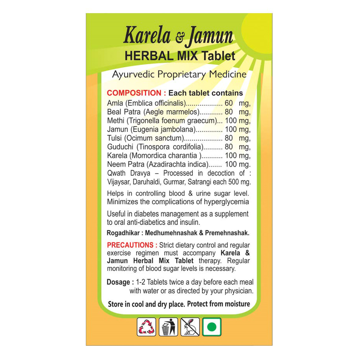Basic Ayurveda Karela & Jamun Herbal Mix, 40 Tablets, Pack of 1 Basic Ayurveda Karela & Jamun Herbal Mix, 40 Tablets, Pack of 1