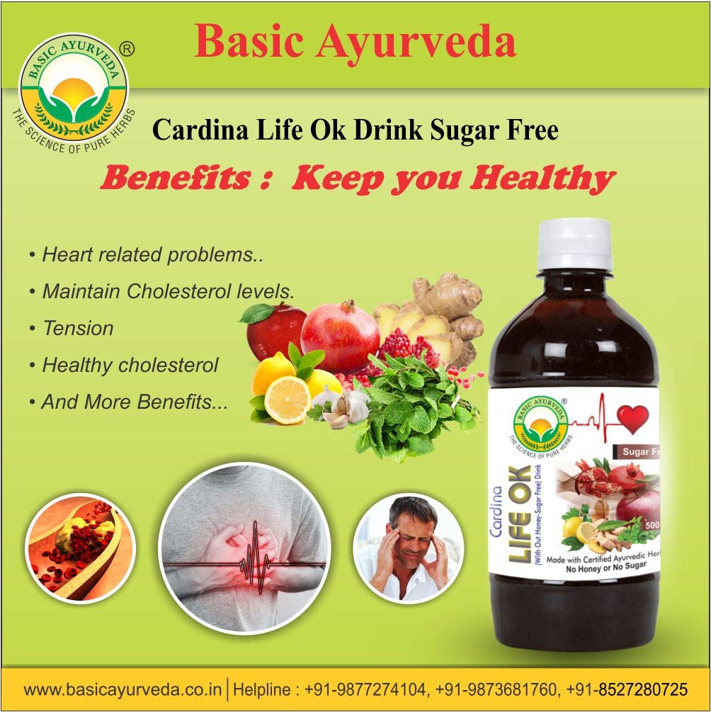 Basic Ayurveda Cardina Life Ok Honey-Sugar Free Drink, 500 ml, Pack of 1 Basic Ayurveda Cardina Life Ok Honey-Sugar Free Drink, 500 ml, Pack of 1