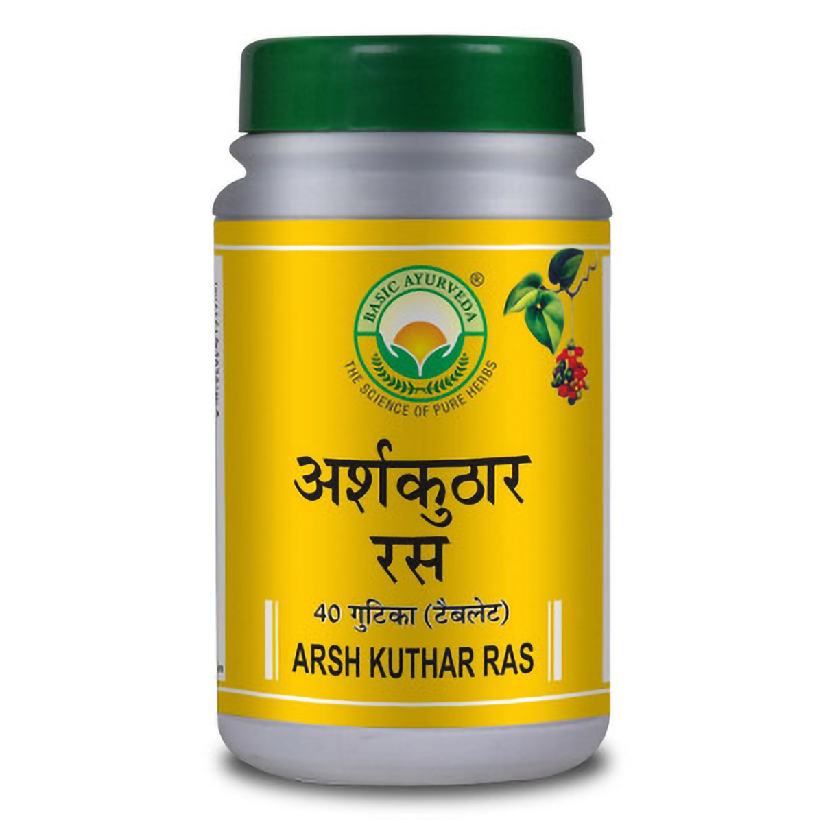 Basic Ayurveda Arsh Kuthar Ras, 40 Tablets, Pack of 1 Basic Ayurveda Arsh Kuthar Ras, 40 Tablets, Pack of 1