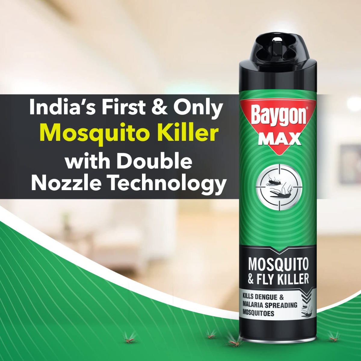 Baygon Max Mosquito & Fly Killer Spray, 400 ml Baygon Max Mosquito & Fly Killer Spray, 400 ml