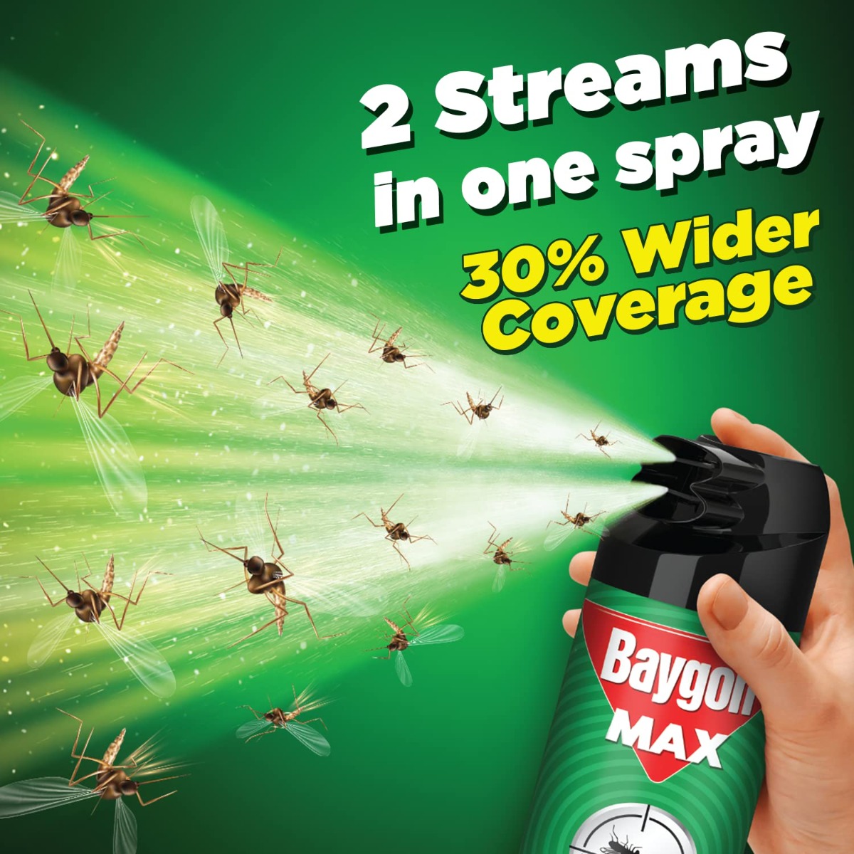 Baygon Max Mosquito & Fly Killer Spray, 400 ml Baygon Max Mosquito & Fly Killer Spray, 400 ml