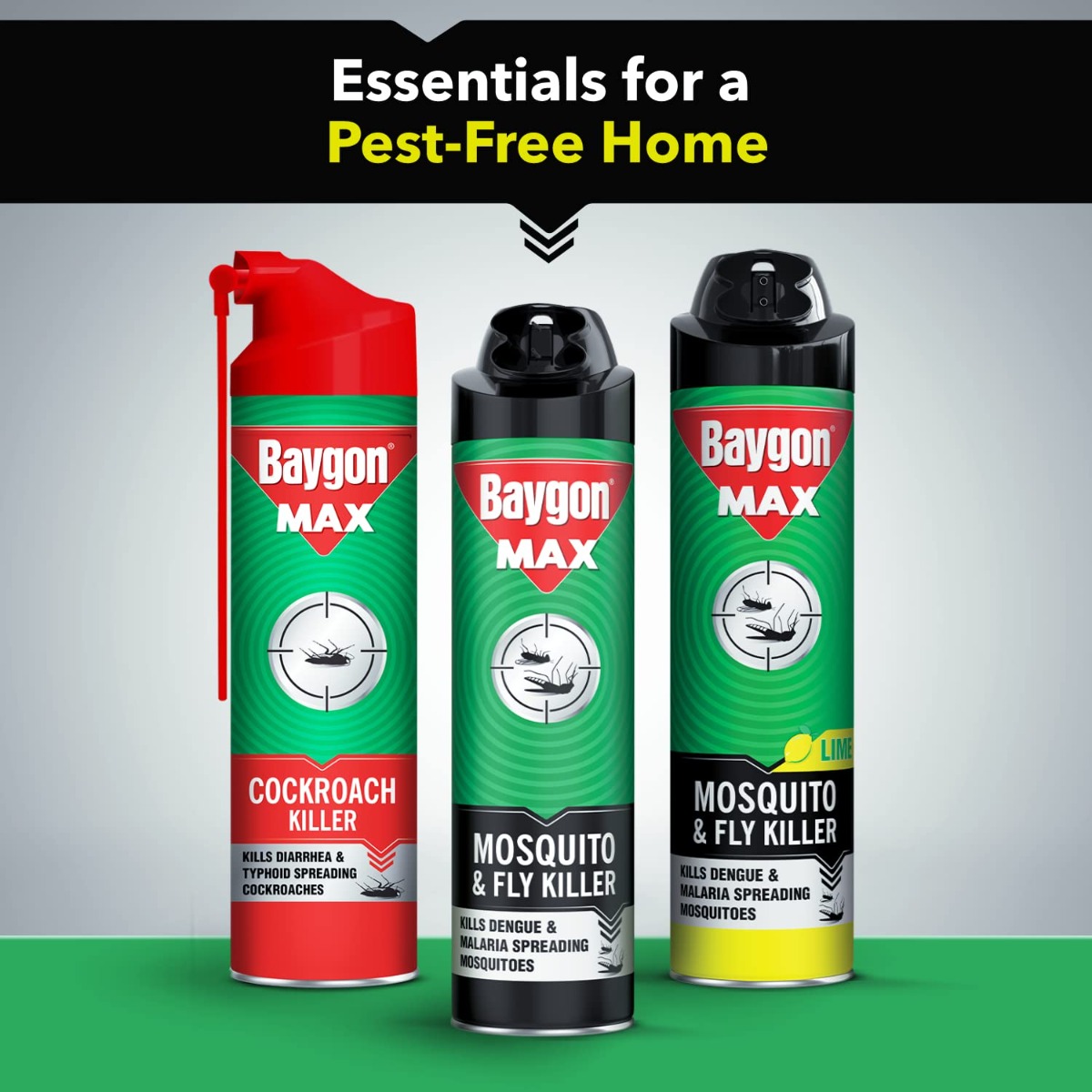 Baygon Max Mosquito & Fly Killer Spray, 400 ml Baygon Max Mosquito & Fly Killer Spray, 400 ml