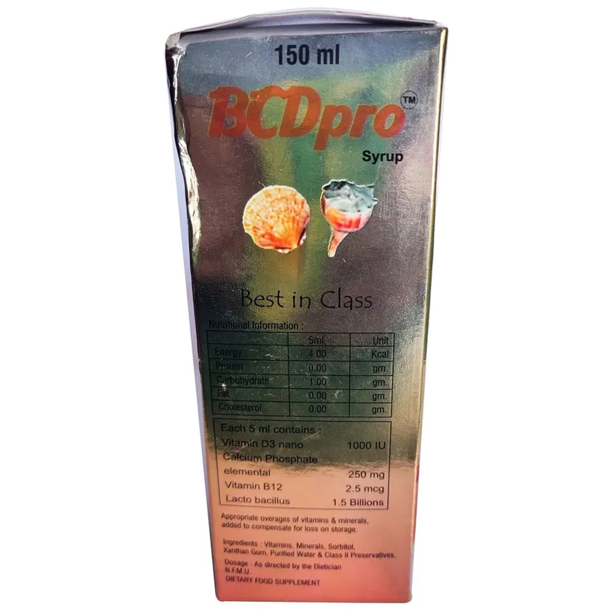 Bcdpro Sugar Free Syrup 150 ml, Pack of 1 Bcdpro Sugar Free Syrup 150 ml, Pack of 1