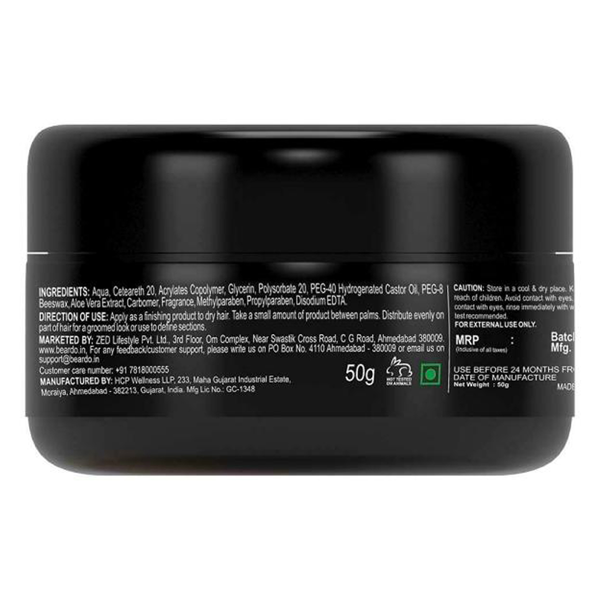 Beardo Strong Hold Crystal Gel Wax, 50 gm, Pack of 1 Beardo Strong Hold Crystal Gel Wax, 50 gm, Pack of 1