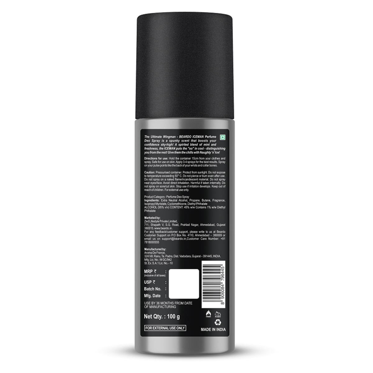 Beardo Iceman Long Lasting Perfume Deo Spray, 150 ml, Pack of 1 Beardo Iceman Long Lasting Perfume Deo Spray, 150 ml, Pack of 1